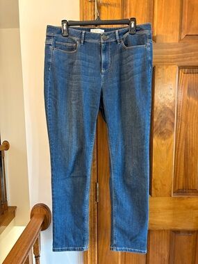 J. Jill Authentic Fit Slim Ankle Jeans in Dark Blue Wash